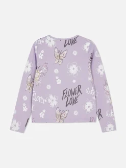 Tops Und T-Shirts|Primark Gemustertes Langarmshirt Lilafarben