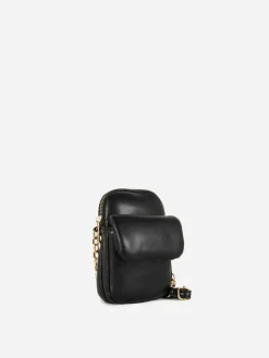 Taschen Und Portemonnaies|Primark Gepolsterte Handytasche Aus Kunstleder Schwarz