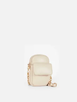 Taschen Und Portemonnaies|Primark Gepolsterte Handytasche Aus Kunstleder Ecrufarben