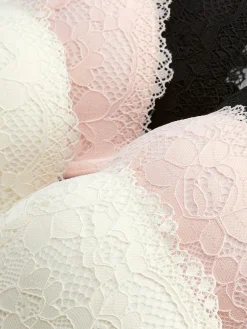 Bhs|Primark Gepolsterte Push-up-BHs Aus Spitze, 3er-Pack Schwarz