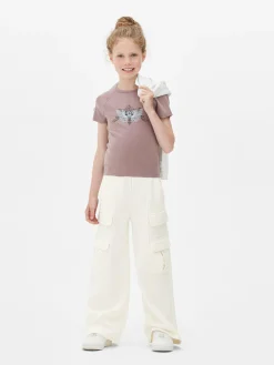 Jogginghosen|Primark Gerade Geschnittene Cargo-Jogginghose Ecrufarben