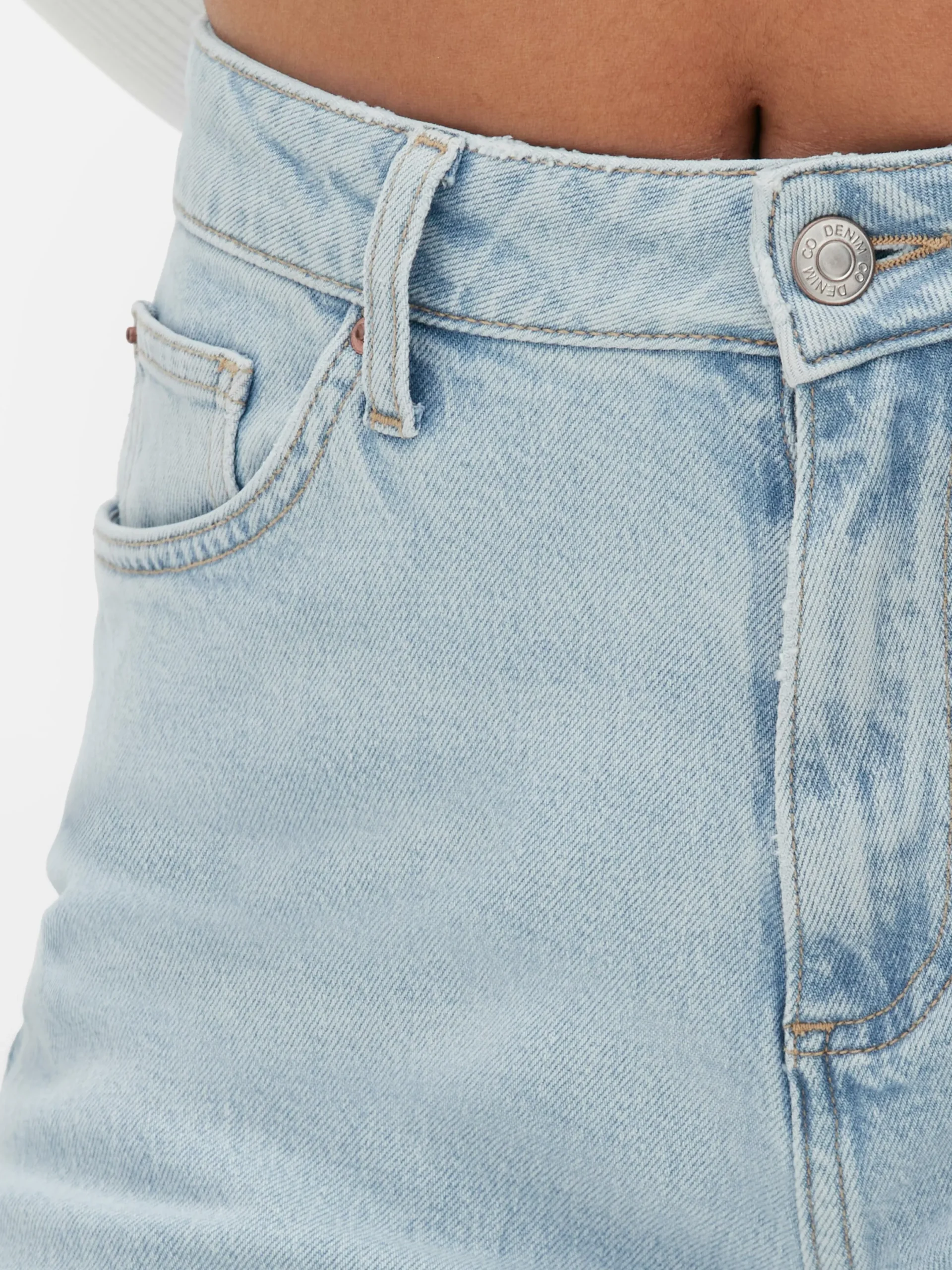 Denim|Jeans|Primark Gerade Geschnittene Denim-Jeans Hellblau