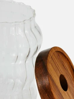 Geschirr|Primark Geriffelter Glasbehälter Transparent
