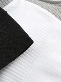 Bhs|Primark Gerippte BHs Mit V-Ausschnitt, 3er-Pack Schwarz