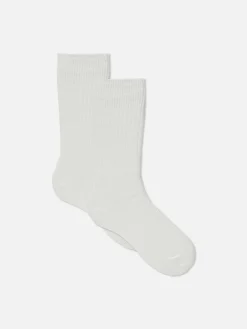 Socken|Primark Gerippte Crew-Haussocken Elfenbeinfarben