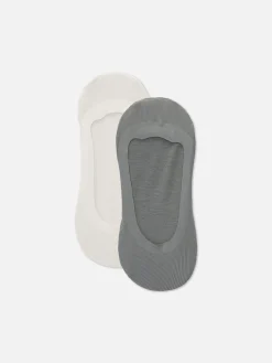 Socken|Primark Gerippte Füßlinge Aus Mikrofaser, 2er-Pack Cremefarben