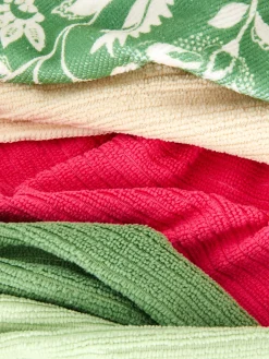 Geschirr|Primark Gerippte Haushaltstücher, 5er-Pack Grün