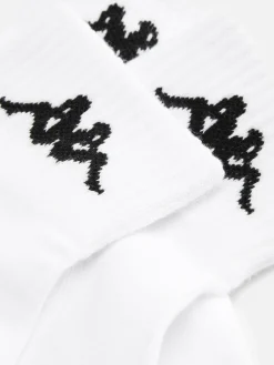 Socken|Primark Gerippte „Kappa X “ Crew-Socken, 3er-Pack Weiß