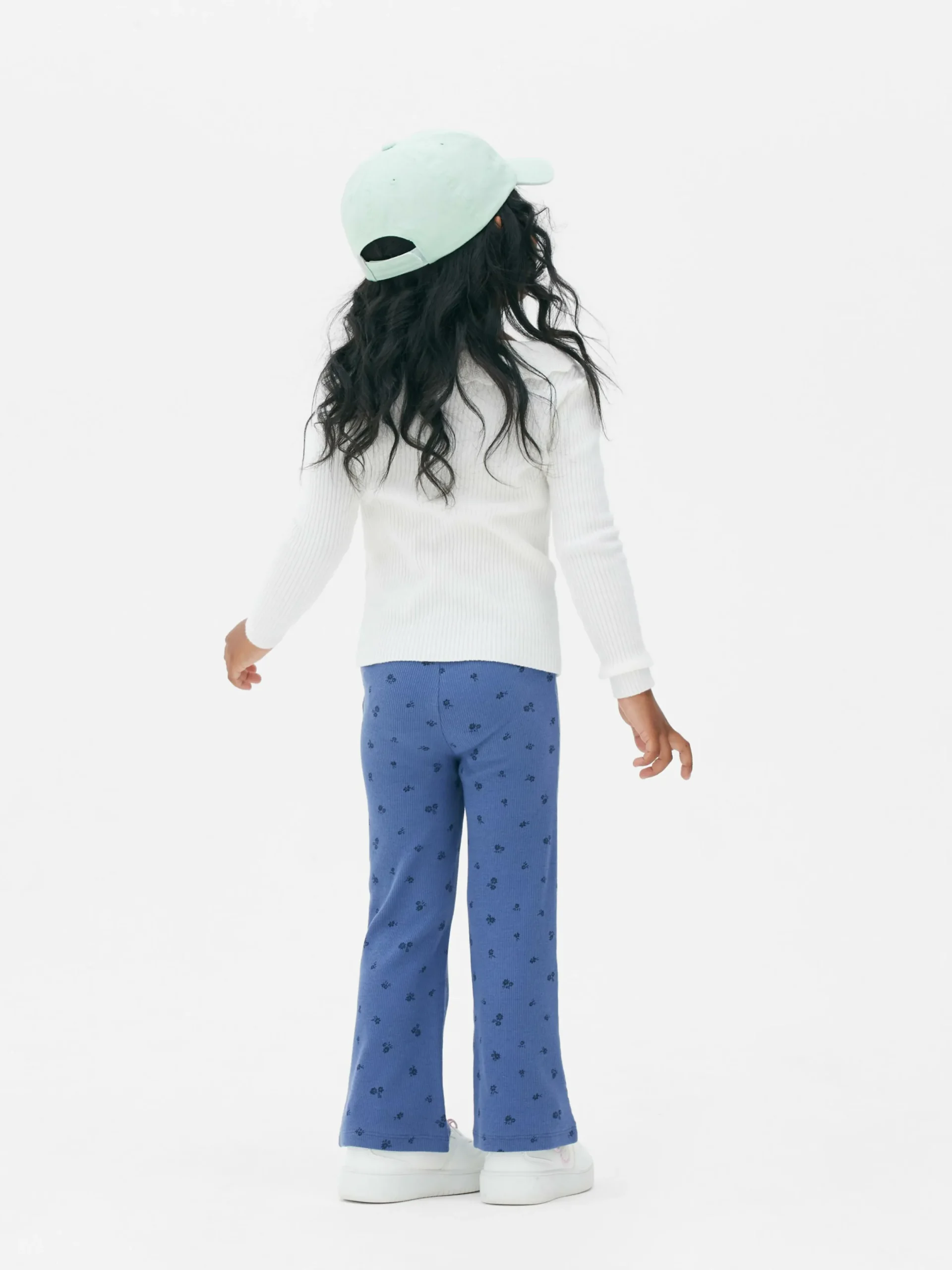 Jogginghosen|Primark Gerippte Leggings Mit Ausgestelltem Bein Blau