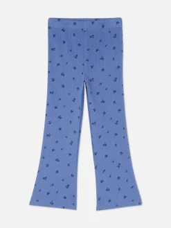 Jogginghosen|Primark Gerippte Leggings Mit Ausgestelltem Bein Blau