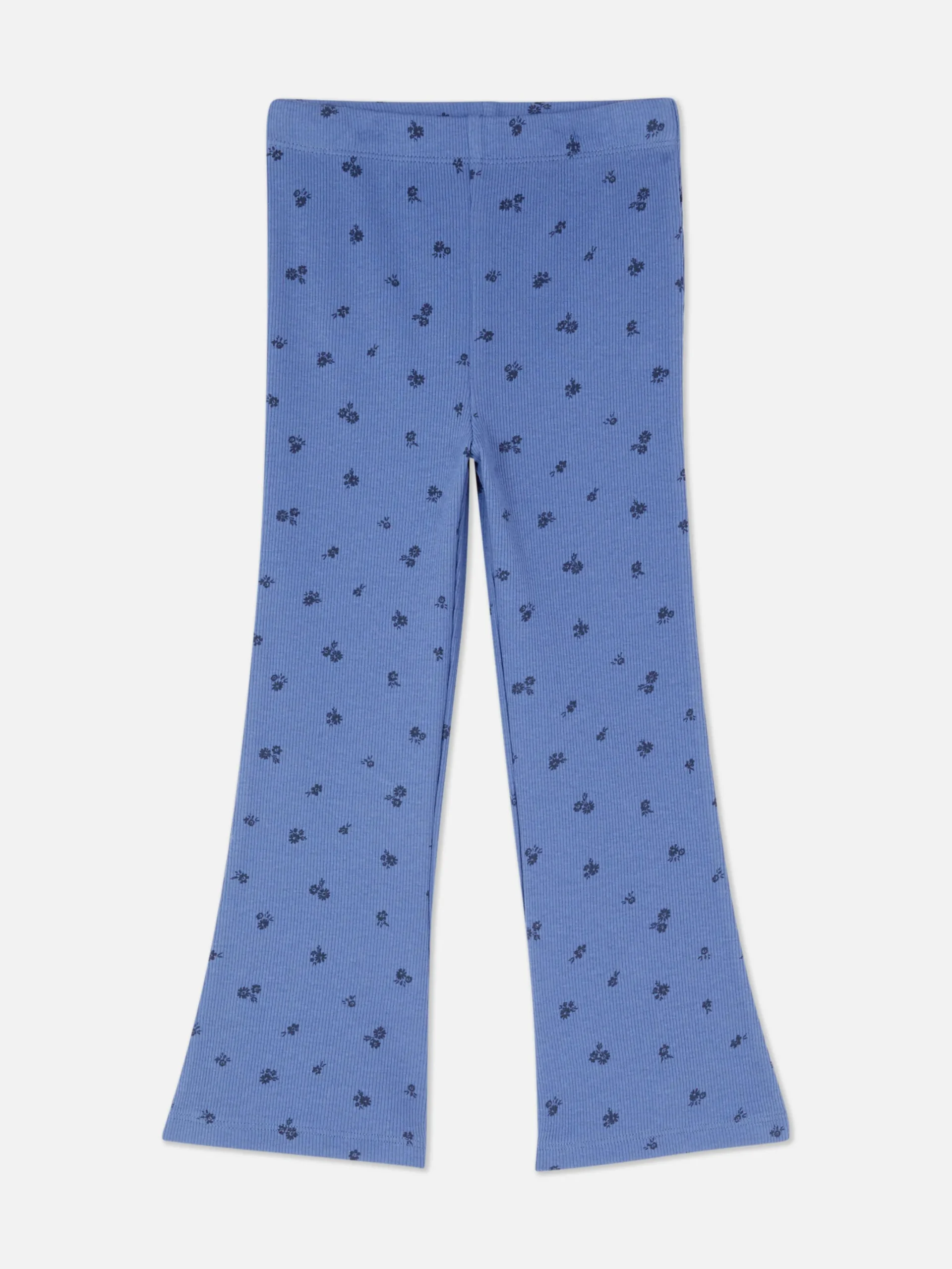 Jogginghosen|Primark Gerippte Leggings Mit Ausgestelltem Bein Blau