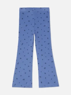 Jogginghosen|Primark Gerippte Leggings Mit Ausgestelltem Bein Blau