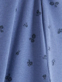 Jogginghosen|Primark Gerippte Leggings Mit Ausgestelltem Bein Blau
