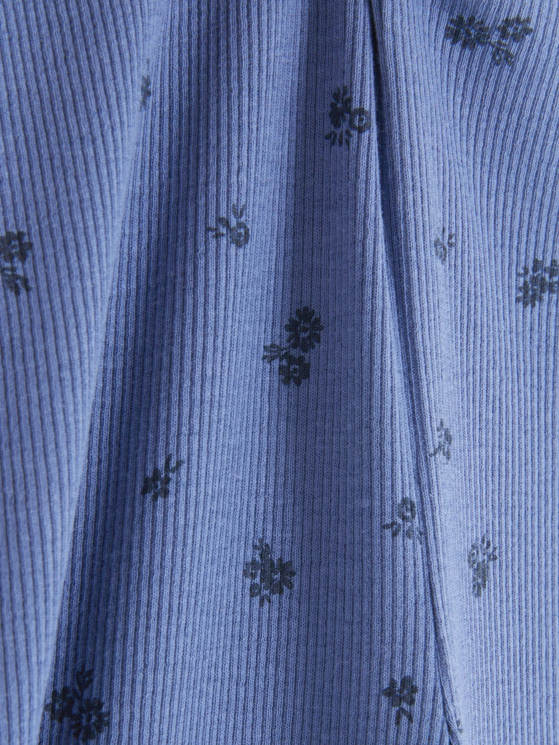 Jogginghosen|Primark Gerippte Leggings Mit Ausgestelltem Bein Blau