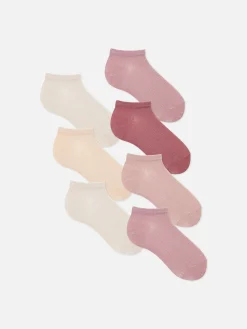 Socken|Primark Gerippte Sneakersocken, 7er-Pack Rosa