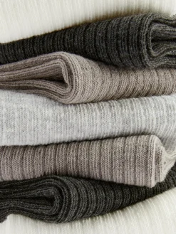 Socken|Primark Gerippte Sneakersocken In Neutralen Tönen, 7er-Pack Grau