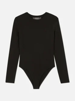 Tops Und T-Shirts|Primark Gerippter Langarm-Body Schwarz