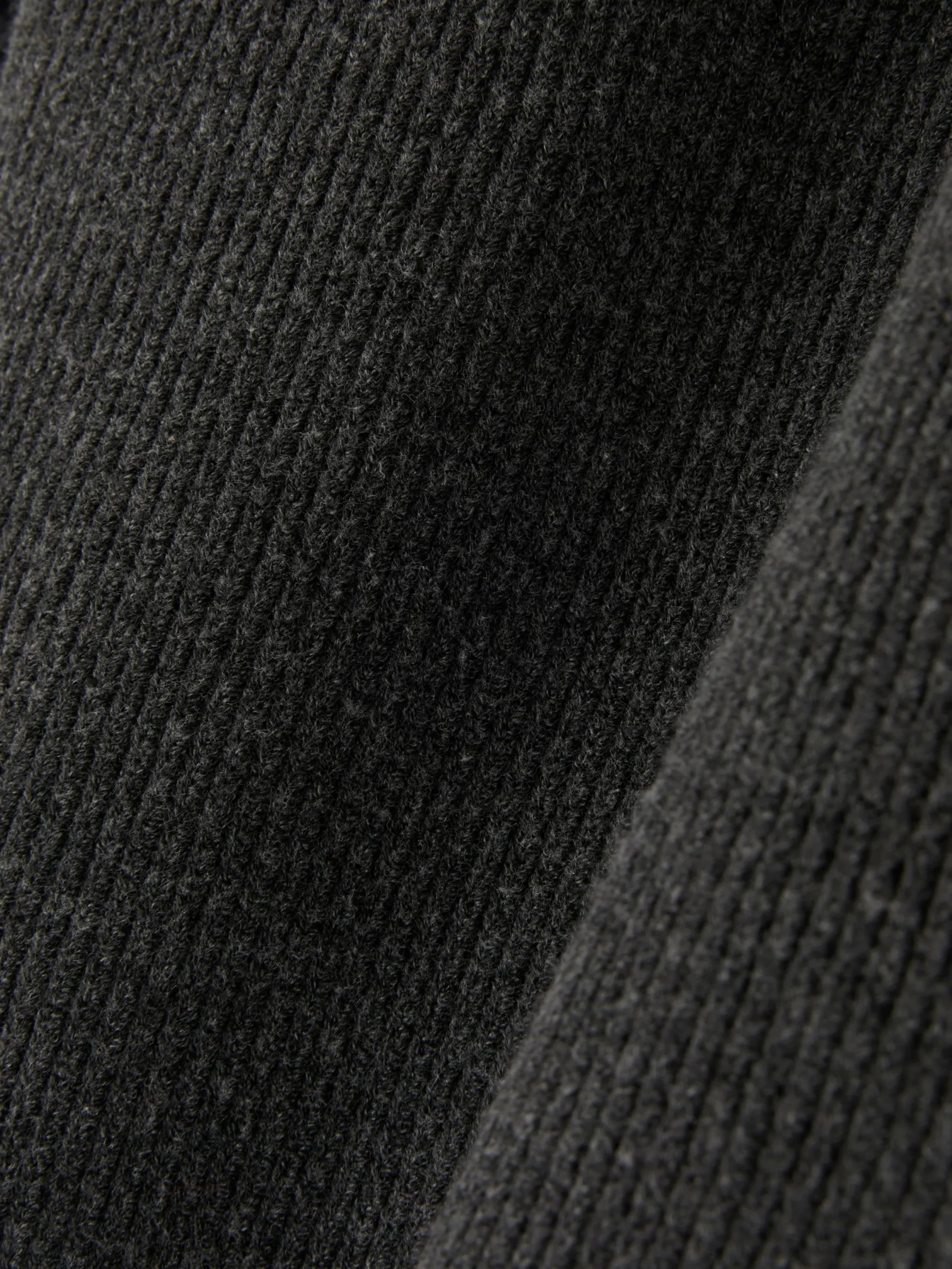 Pullover Und Cardigans|Primark Gerippter Pullover Mit Rundhalsausschnitt Anthrazitfarben