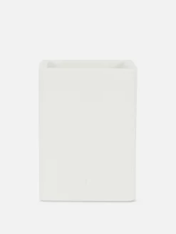 Accessoires Fürs Badezimmer|Primark Gerippter Zahnputzbecher Weiß