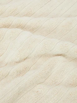 Handtücher|Primark Geripptes Handtuch Cremefarben hell