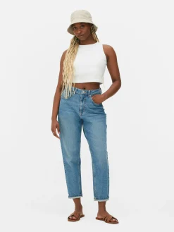 Tops Und T-Shirts|Primark Geripptes, Kurzes Trägertop Mit Racerback Weiß