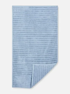Handtücher|Primark Geripptes, Texturiertes Badetuch Mittelblau