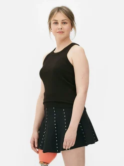 Tops Und T-Shirts|Primark Geripptes Trägertop Mit Racerback Schwarz