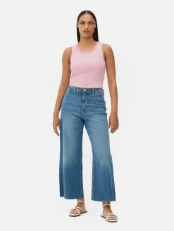 Tops Und T-Shirts|Primark Geripptes Trägertop Mit Spitzenbesatz Rosa