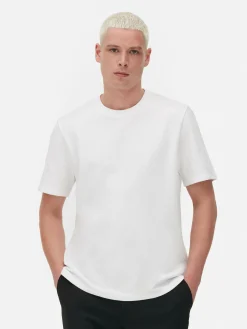 Tops Und T-Shirts|Primark Geripptes T-Shirt Aus Ottoman Weiß