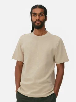 Tops Und T-Shirts|Primark Geripptes T-Shirt Aus Ottoman Steinfarben