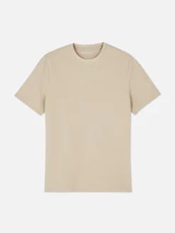 Tops Und T-Shirts|Primark Geripptes T-Shirt Aus Ottoman Steinfarben