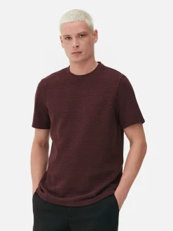 Tops Und T-Shirts|Primark Geripptes T-Shirt Aus Ottoman Burgunderrot