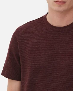 Tops Und T-Shirts|Primark Geripptes T-Shirt Aus Ottoman Burgunderrot