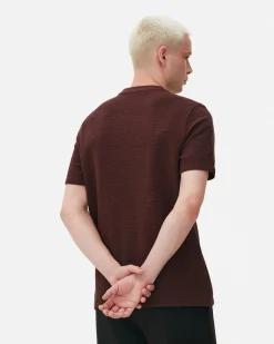 Tops Und T-Shirts|Primark Geripptes T-Shirt Aus Ottoman Burgunderrot