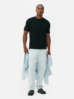 Tops Und T-Shirts|Primark Geripptes T-Shirt Aus Ottoman Schwarz