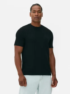 Tops Und T-Shirts|Primark Geripptes T-Shirt Aus Ottoman Schwarz