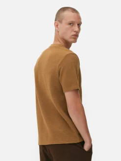 Tops Und T-Shirts|Primark Geripptes T-Shirt Aus Ottoman Braun