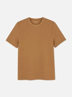 Tops Und T-Shirts|Primark Geripptes T-Shirt Aus Ottoman Braun