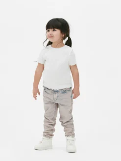 Tops Und T-Shirts|Primark Geripptes T-Shirt Mit Gekräuseltem Saum Weiß