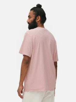 Tops Und T-Shirts|Primark Geripptes T-Shirt Mit Rundhalsausschnitt Rosa