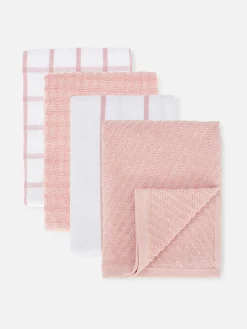 Geschirr|Primark Geschirrtücher Aus Frottee, 4er-Pack Rosa