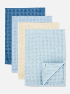 Geschirr|Primark Geschirrtücher Mit Waffelmuster, 4er-Pack Blau