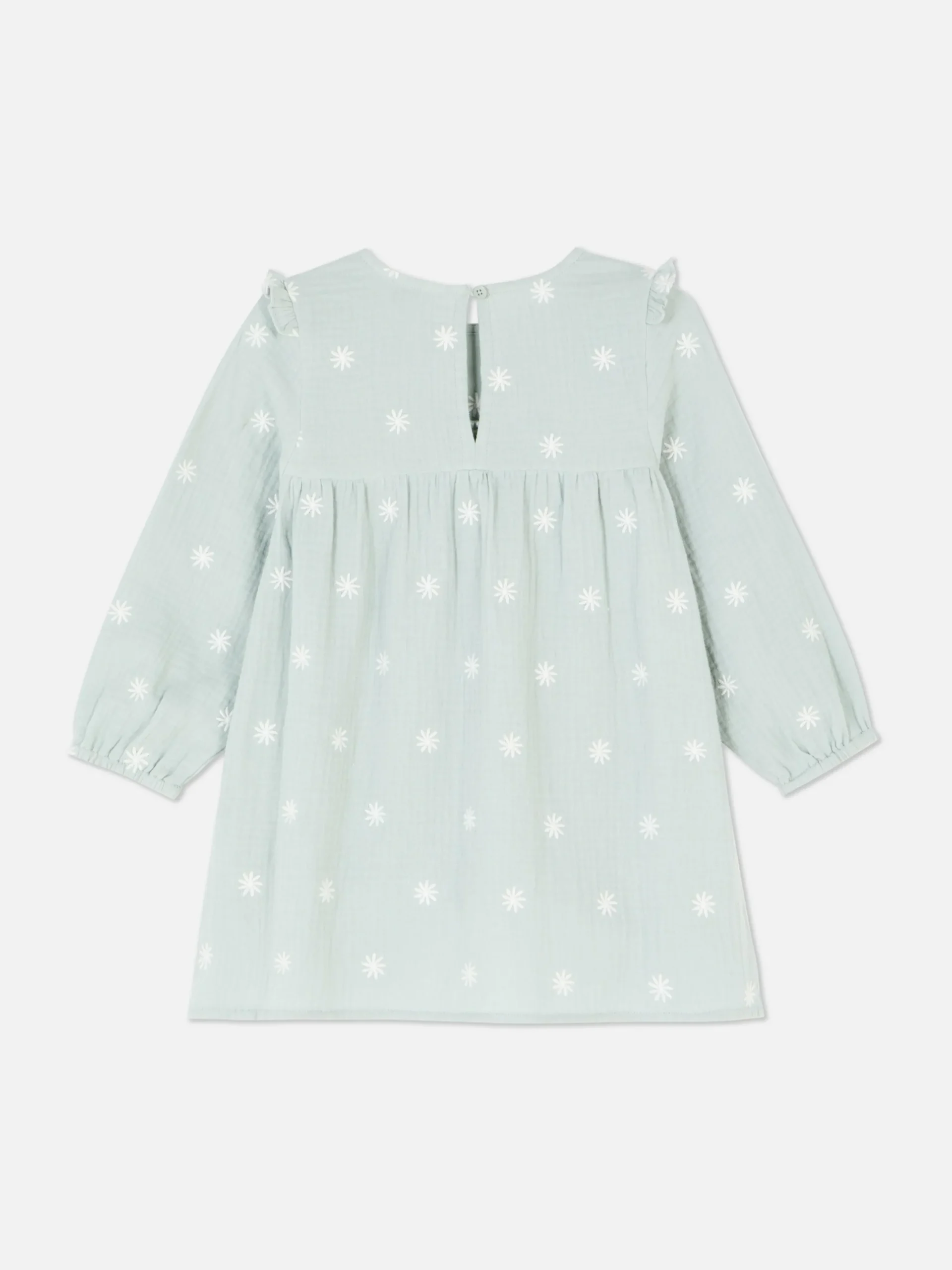 Kleider|Primark Gesmoktes Kleid Mit Langen Ärmeln Mintgrün