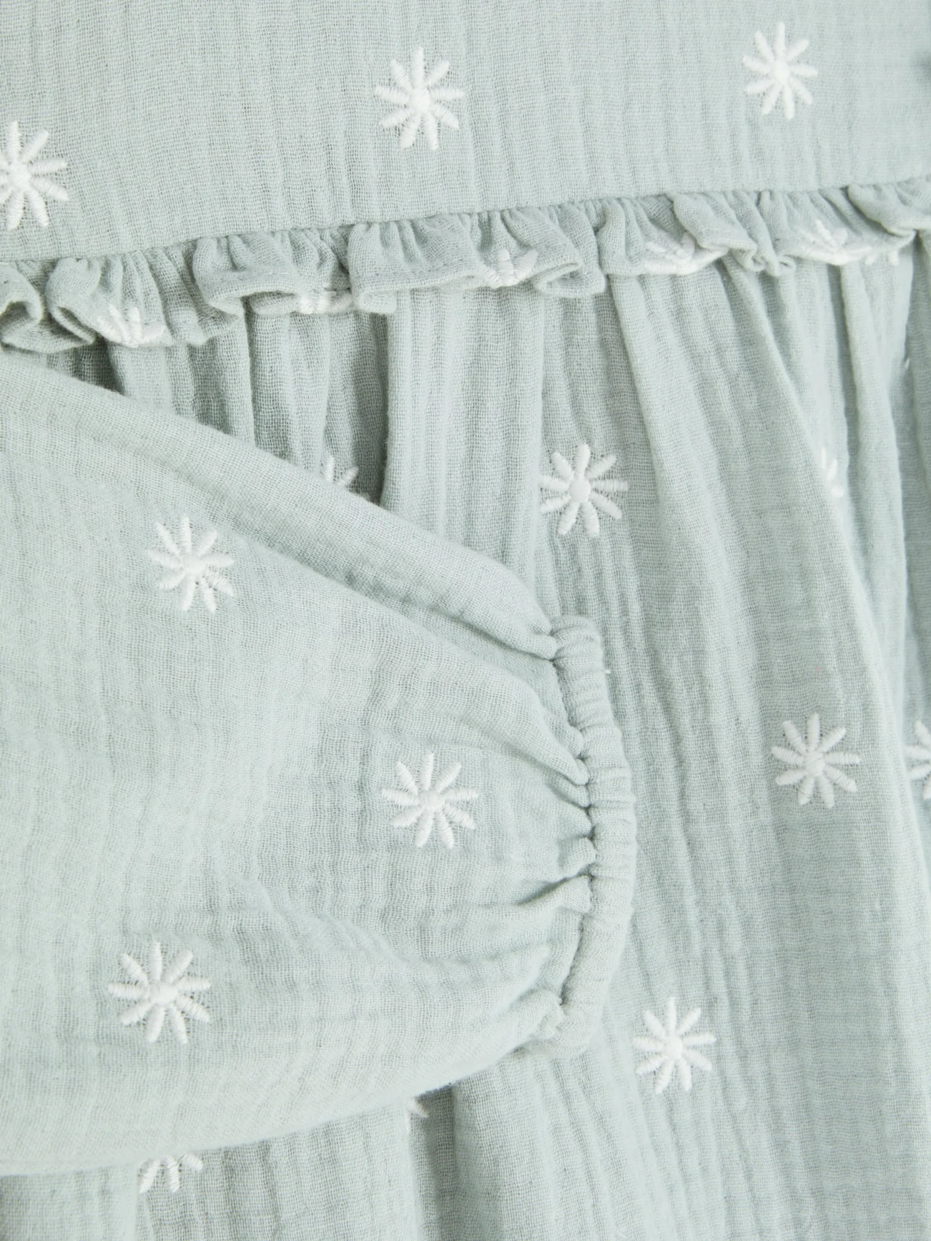 Kleider|Primark Gesmoktes Kleid Mit Langen Ärmeln Mintgrün