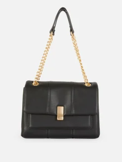 Taschen Und Portemonnaies|Primark Gesteppte Schultertasche Mit Überschlag Schwarz