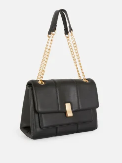 Taschen Und Portemonnaies|Primark Gesteppte Schultertasche Mit Überschlag Schwarz