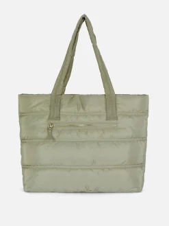 Taschen Und Portemonnaies|Primark Gesteppte Tragetasche Khakifarben