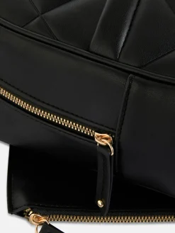 Taschen Und Portemonnaies|Primark Gesteppter Kunstlederrucksack Schwarz