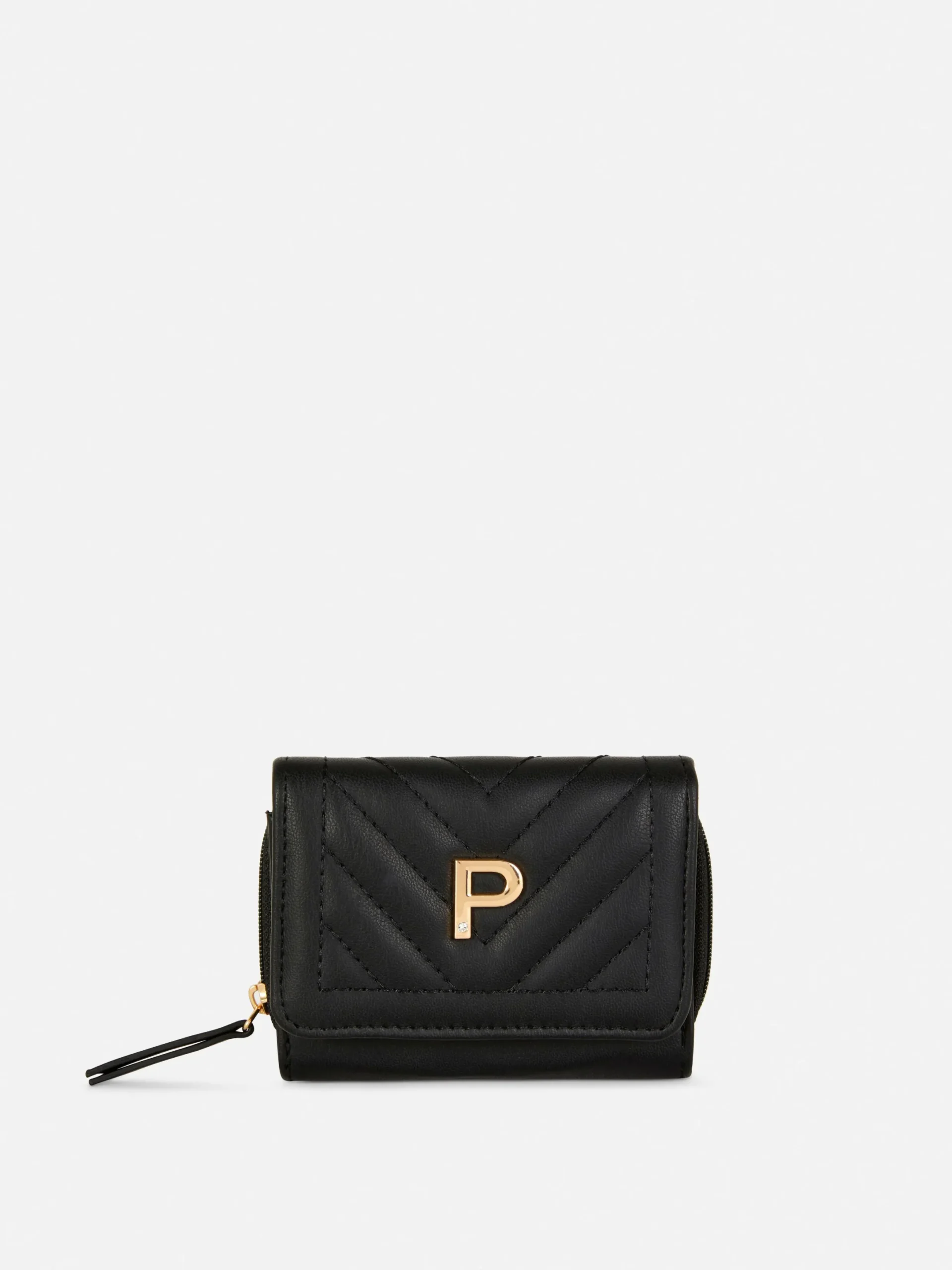 Taschen Und Portemonnaies|Primark Gestepptes Portemonnaie Mit Initiale Schwarz