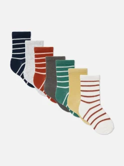 Socken Und Strumpfhosen|Primark Gestreifte Söckchen, 7er-Pack Multi